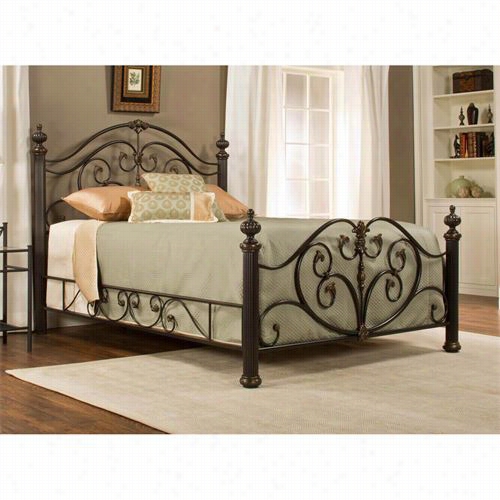 Hillsdale Furniture 1012bqr Grand Isle Qeuen Bed Set In Br Ushed Bronze By The Side Of Rails