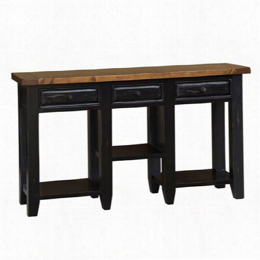 Hillsdale Furniture 5267-882w Tuscan Retreat 3 Drawer Hall Table In Balck/oxford