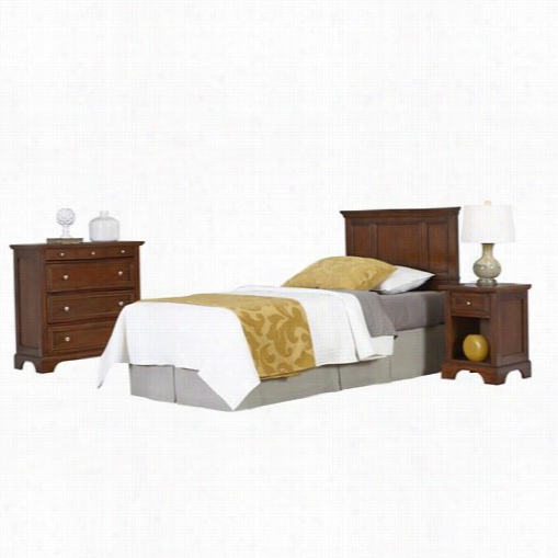 Home Style S5529-4016 Chesapeake Twin Headboard,n Ght Stand And Chst In Cherry