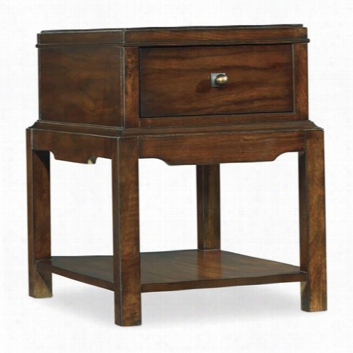 Hoooker  Furnituree 5183-801114 Palisade Chairside Table In Dark Wood