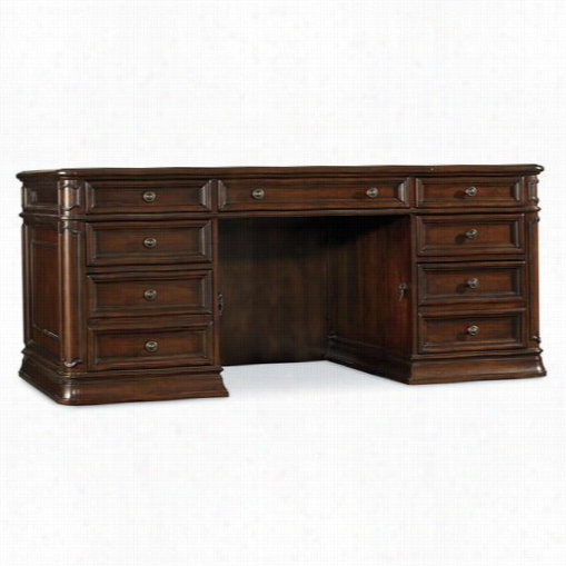 Hooker Furniture 5238-10563 Haddon Hall Executive Desk In Daark Wood