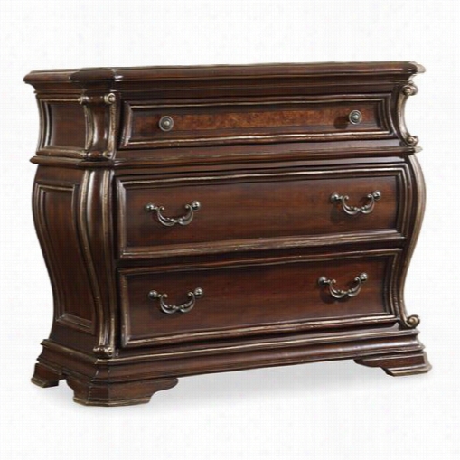 Hookerfurniture 527-90017 Grand Palais Three Drawer Bachelors Hcest In Dar Forest