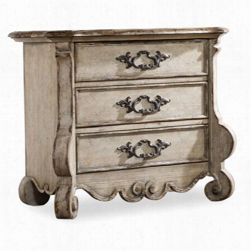 Hooker Furniture 5350-90017 Chatelet Thhree Drawer Nightstand In Paris Vintage