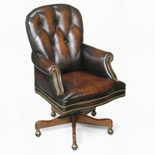 Hooker Furniture Ec278 James River Edgewood 27"" Executive Swivel Tilt Chair In Brown