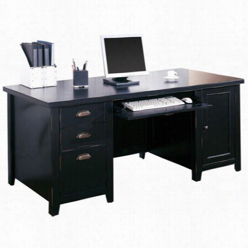 Kathy Ireland Home Bby Martin Tl68 5 Tribeca Loft Double P Edestal Compurer Desk