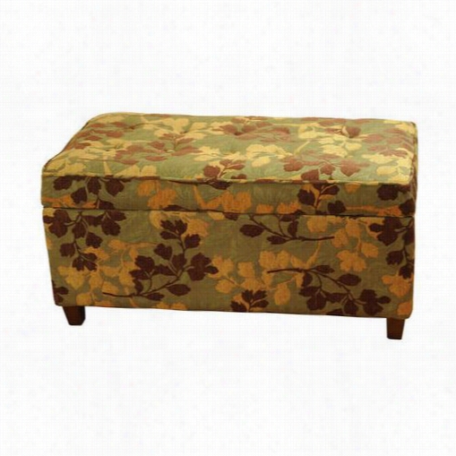 Kinfine N4548-f975 Chenille Leaf Brown And Tan Bench