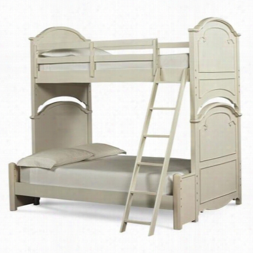 Legacy Classic Furniture 3850-8140k Charlotte Complete Twin Ocer Full Bunk In Antique Wihte With Bright Distressing