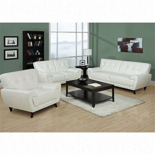 Mo Narch Sp Ecialties I8802wh Bonded Leather/match Love Seat In White