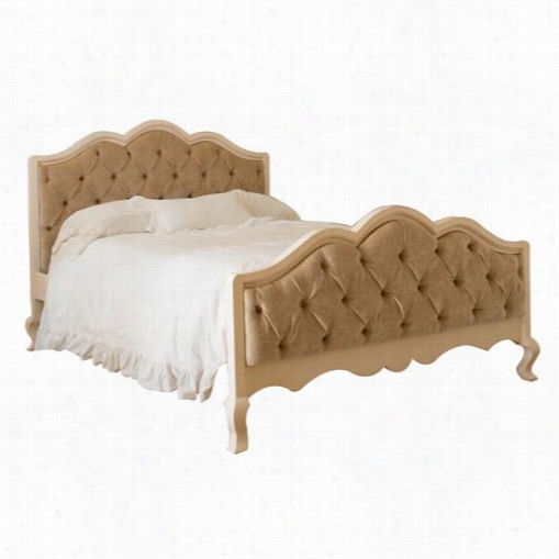Newport Cottage Snp4551-cr-cpgn Hilary Full Bed In Cream With Champaigne Tufted Panels