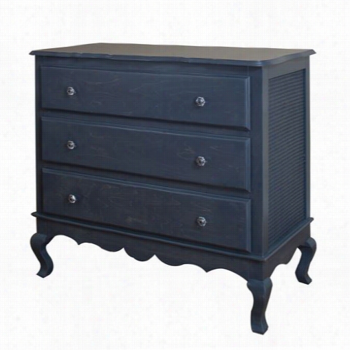 Newport Cottages Pc3240knb05-db Hilary 3 Drawer Chest In Deep Blue