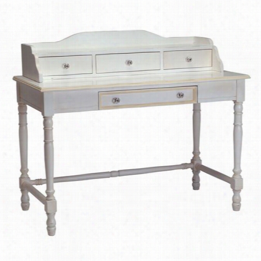 Newport Ctotag Es Npc8190bks-wh-kn B04 Victorian Writing Desk With Bookself Ca Nopy In White