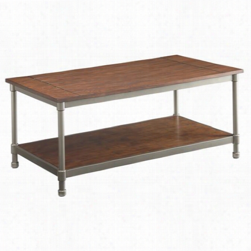 Off Ice Star Lsvn12-ptwa Sulivan Coffee Table In Pewter/walnut