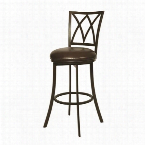 Pastel Furhiture Xp-222-30-dm-285 Xdnophon 30"" Swivel Barstool In Dark Mmochz/ford Taupe Uoholstery