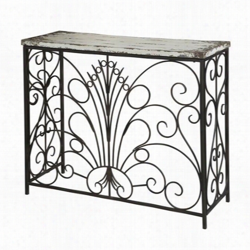Powell Furniture 990--225 Parcel Console Table In White