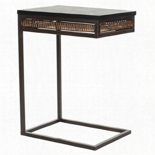 Safavie H Amh6554a Marcus Accent Table In Black Top/dark Walnut