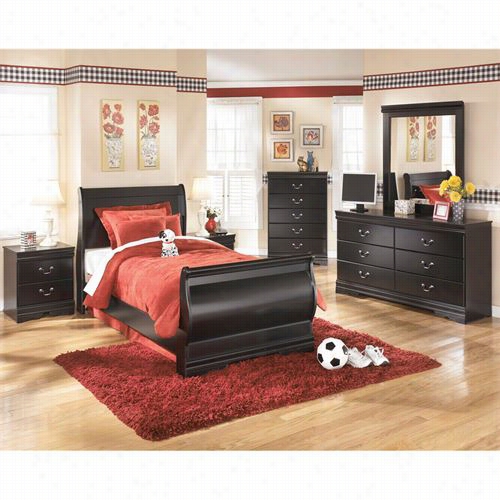 Signature D Esign By Ashley B128-62-b128-63-b128-82-b12-892 Huey Vineyardtwin Sleigh Bed With Nightstand