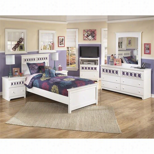 Signature Contrivance By Ashley B131-52-b 131-53-b13 1-83-b131-92 Zayley Twin Panel Bed Wth Nightstand