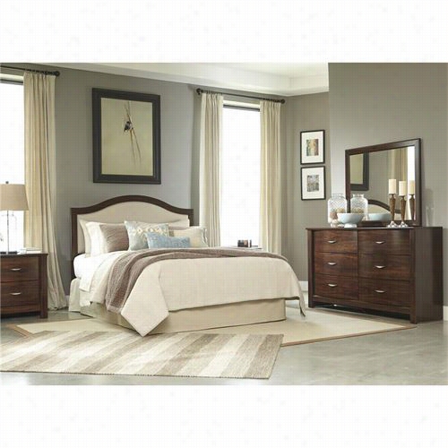 Signature Design By Ashley B428-54-b428-57-b428-92-b428-92 Corraya Queen Uph Olstered Bed With Pair Nightstands