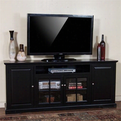 Sunny Designs 3474b-78 Laguna 78"" Tv Console In Black