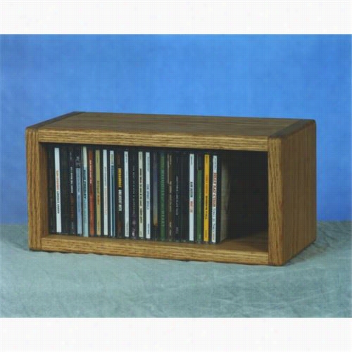 The Wood Shed 103-1 Solid Oak Desktop Or Shelf Cd Cabinet
