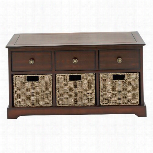 Woodland Imports 92663 The Supreme Wood Seagras Strong  Chest