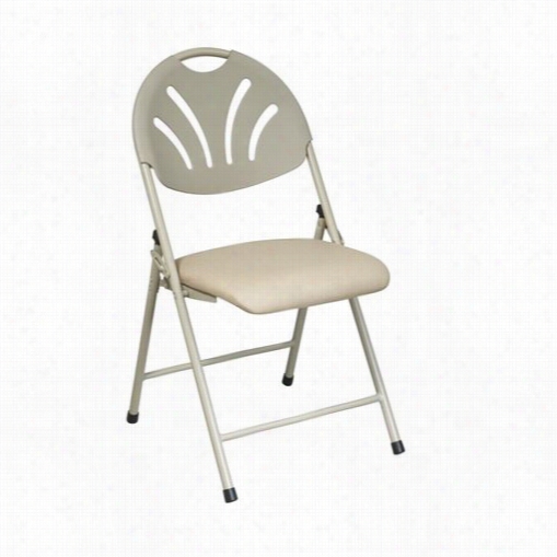 Worksmart Fc8100n Folddimg Chair With Plastic Fan Back And Mesh Seat