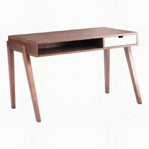 Zuo 199054 Linea Desk In Walnut