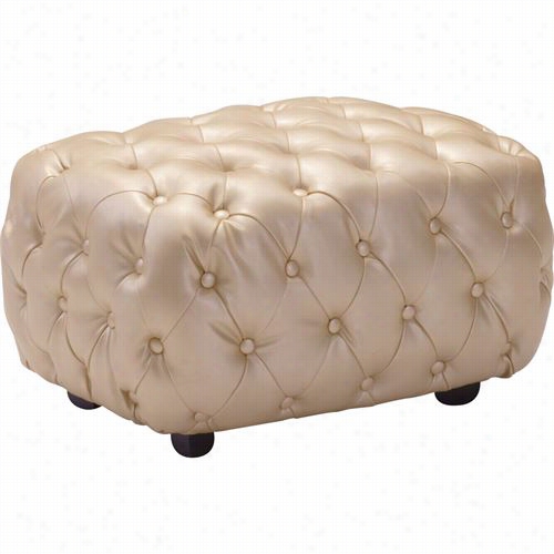 Zuo 90015 9connoisseur Ottoman In Gold