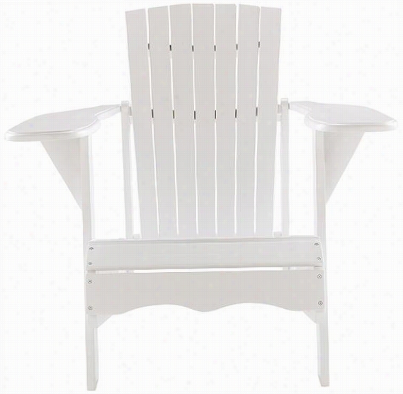 Acacia Wood Adirondack Chiar - 32.5h X 36.5w X 43""d, White