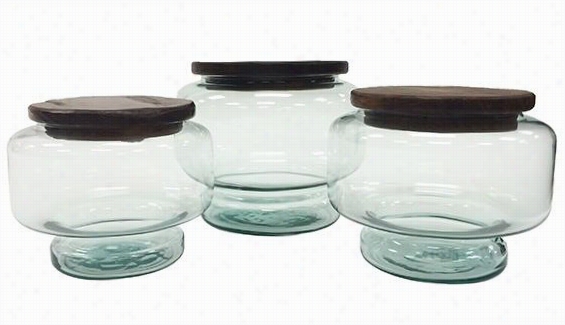 Alia Bistro Jars - Set  Of 3 - Set Of 3, C Lear