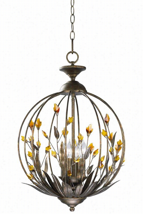 Amber Chandelier - 4-light, Autumn Dusk