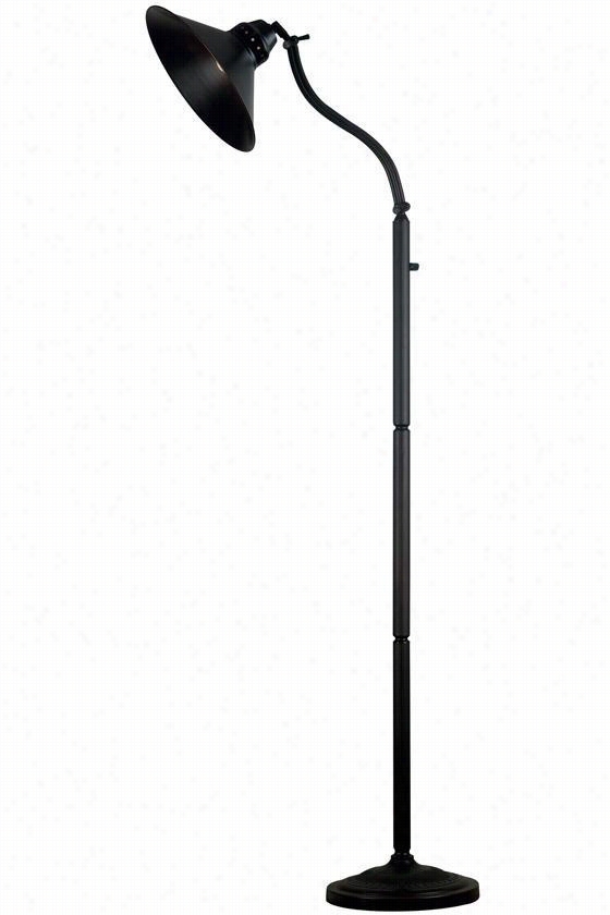 Aherst Adjustable Floor Almp - 70""hx12""d, Oil Rubbed Bronze