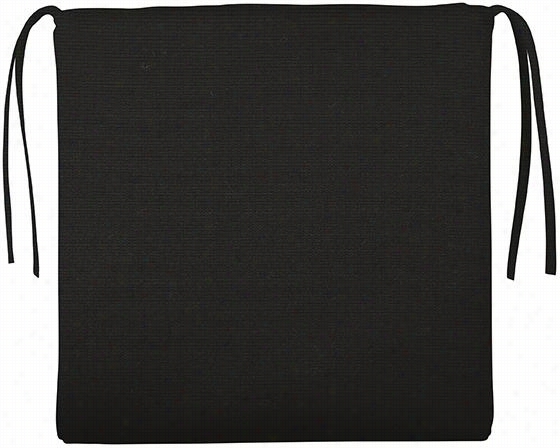 Bullnose Square All-weather Outdoor Patio Chair Cushion - 2""hx18""square, Black
