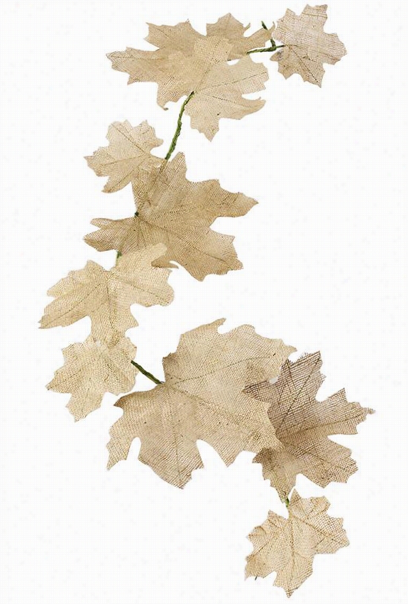 Burlap Leaf Garland - 7""wx59""l, Burlap