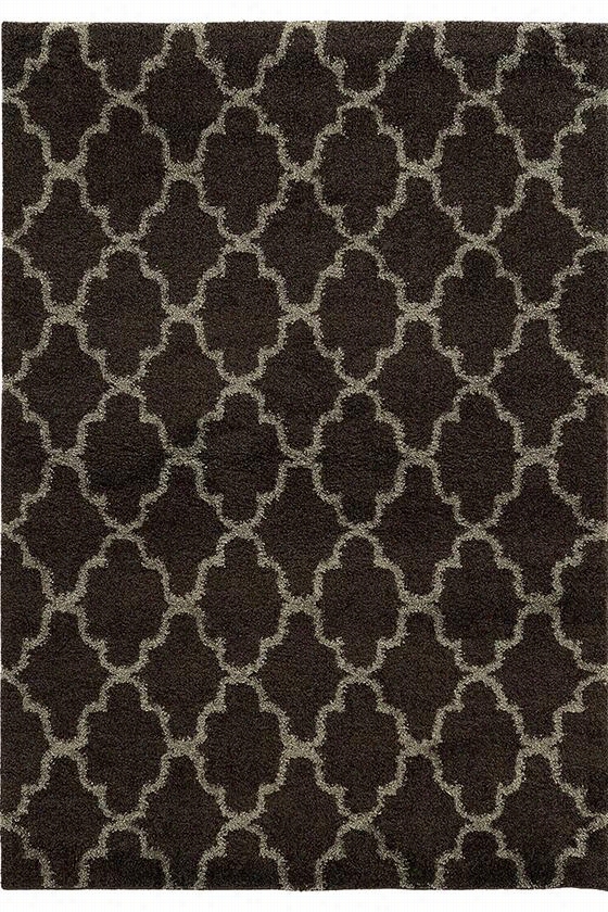 Callie Shag Area Rug - 6'7""x9'6"", Black