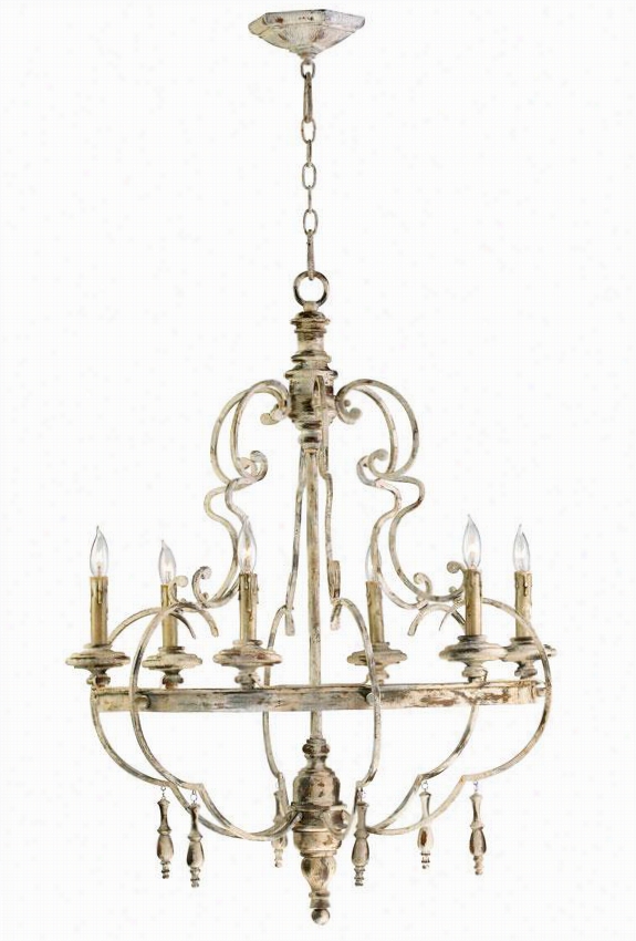 Davinci Chandelier - 6-light, Persian White