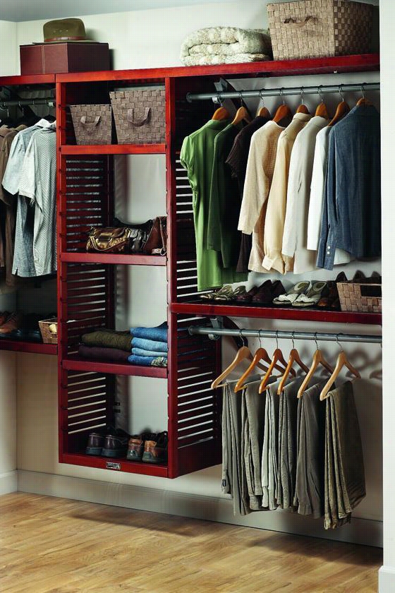 Deluxe Walk-in Habit  Closet System - Walk-in, Maroon