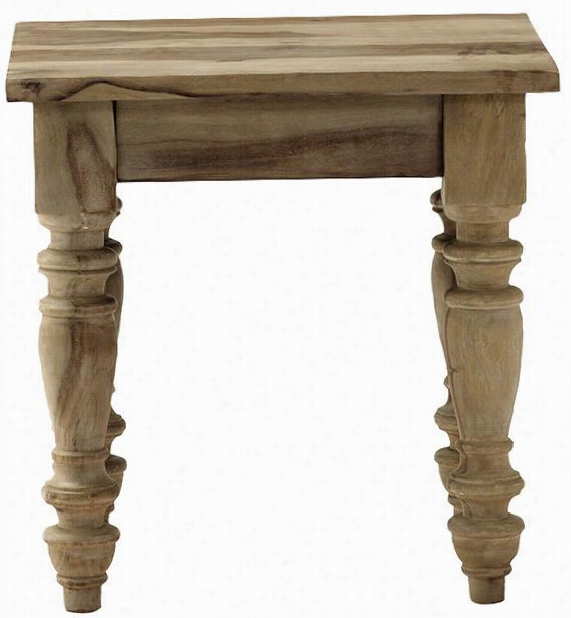 East India Side End Table - 22";"hx22""w, Gray