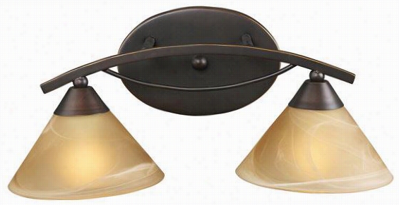 Ellison 8""w Vanity - 2-light, Bronze Bronze