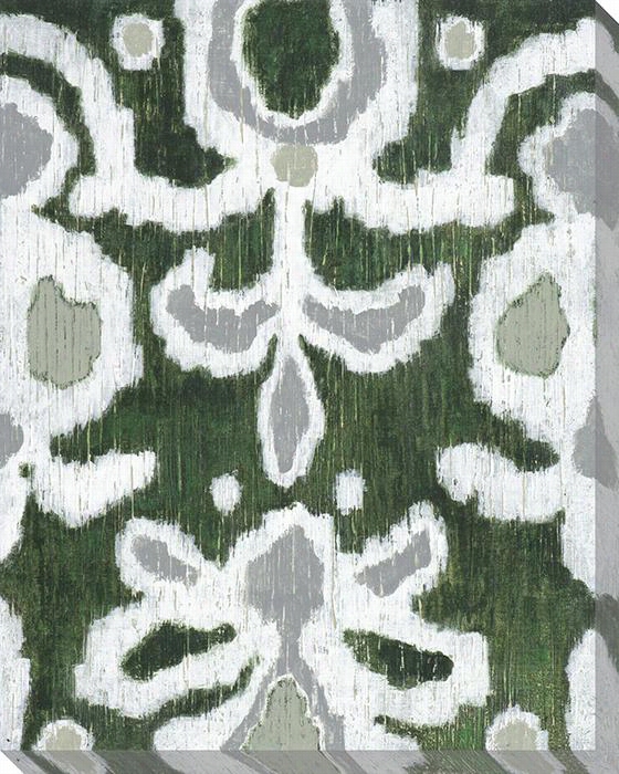 Emerald Ikat Wall Art  - Emeralx Ikat I, Normaj Wyatt