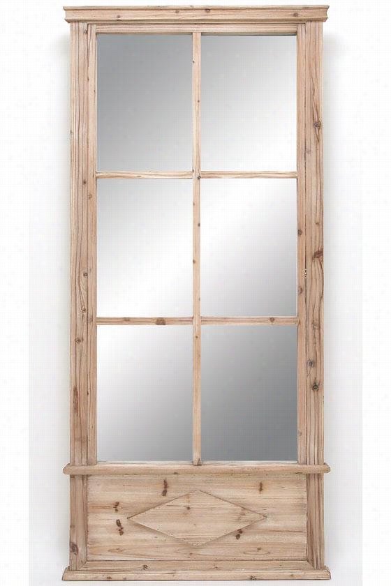 Harpr Mirror - 778&q Uot;"hx36""wx10""d, Light Pine