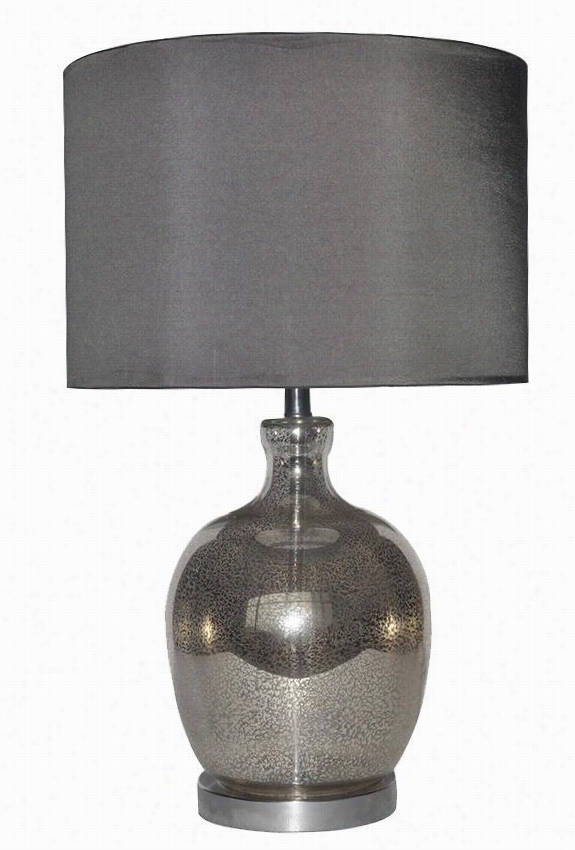 Hattie Table Lamp - 24""hx14""diameter, Mercury Glass