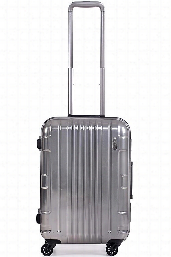 Lojel Kozmoos Upright Spinner Suitcase - 15""hx9""wx22""d, Silver