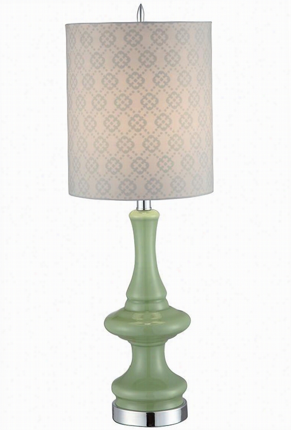 Lumina Table Lamp - 29.25"&qu Ot;hx6"&qukt;diameter, Green