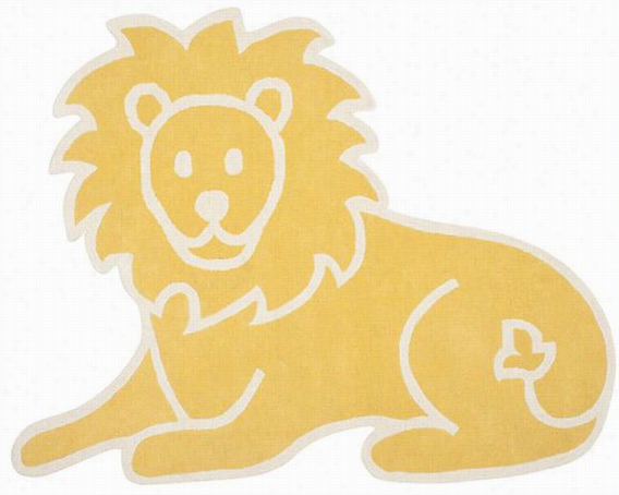 Martha Stewart Livimg Kids Lion Area Rug - 5' 7""x7', Egg Yolk