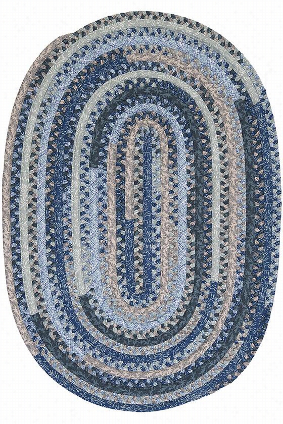 Monica Braided Area Rug - 5x8', Denim Wash