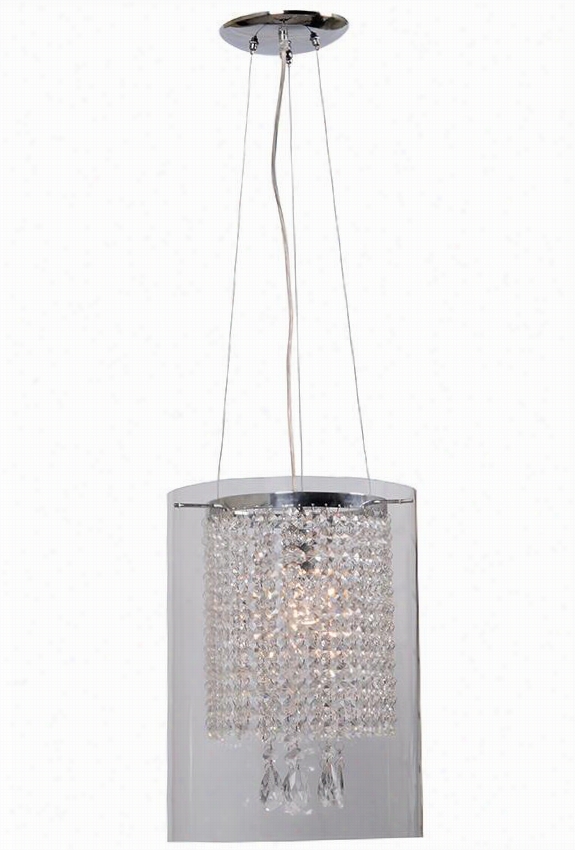 Monroe 1-light Pendant - 16""hx12""suare, Silver