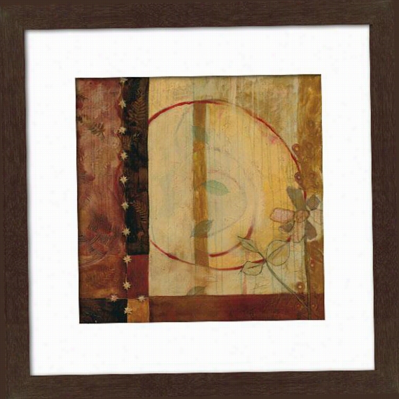 Mornnig Rain Framed Wallaft - 27""hx27""w, Matted Espresso