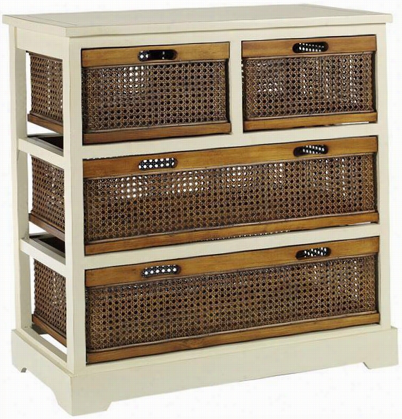 Normandy Double  Chest - 4-drawer, White