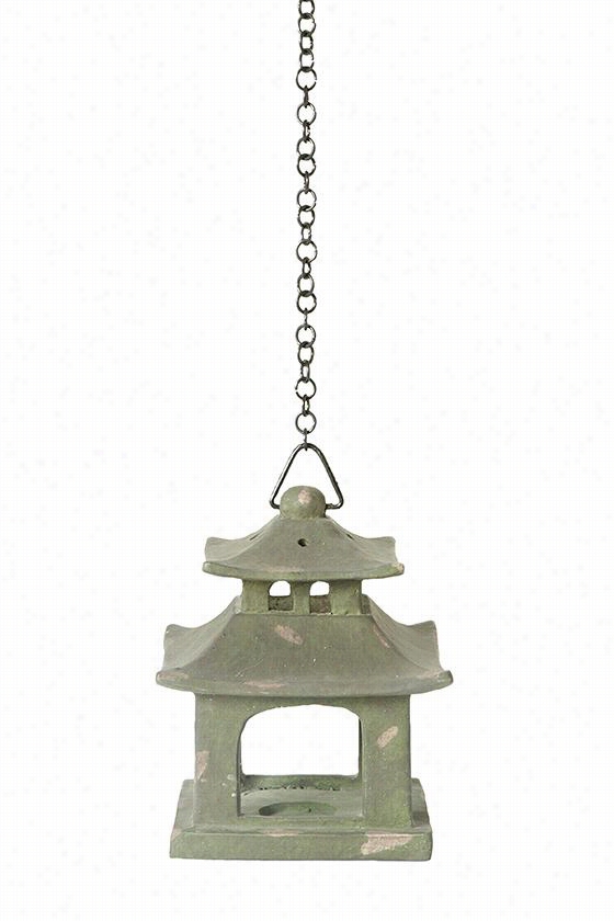 Pagoda All-weather Outdoor Paio Death By The Halter Lantern - 7.5""hx6""wx6""d, Gray